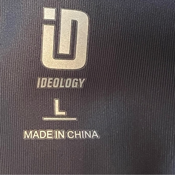 Ideology Black High-Impact Sports Bra with Front Zipper cross back straps L - Picture 7 of 10